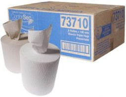 Toalla mano blanca hoja triple 100 m Familia referencia 8094