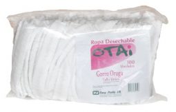 Gorro desechable tipo oruga blanco