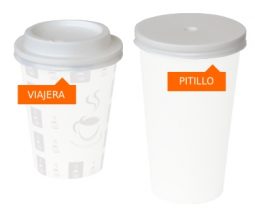 Tapas plásticas para vasos de papel cartón