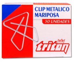 Clip metálico mariposa x 50 referencia 7408