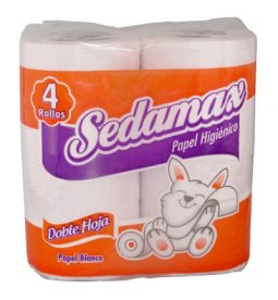 Papel higiénico hoja doble 20 m paquete x 4 Sedamax referencia 8019