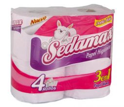 Papel higiénico 40 m 3 en 1 paquete x 4 Sedamax referencia 8022