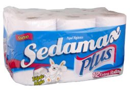 Papel higiénico hoja triple 40 m paquete por 12 Sedamax referencia 8029
