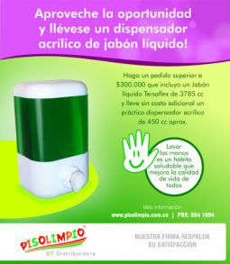 Lléve un dispensador acrílico de jabón con su pedido