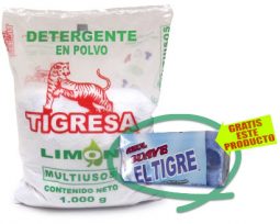 Gratis jabón Tigre azul suave 250 g comprando Tigresa limón 1000 g referencia 3134