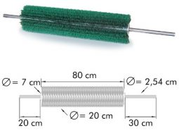 Rodillo horizontal monofilamente polyester y bronce referencia 6212