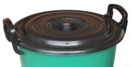 Caneca plástica 20 litros con tapa referencia 7240