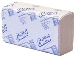 Toalla de mano blanca en Z 150 hoja doble referencia 8100