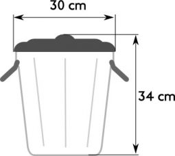 Caneca plástica 20 litros con tapa referencia 7240