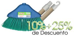Escobas tipo Caracas con 10%, 20% y hasta 25% de descuento.