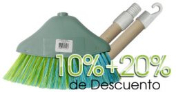 Escobas tipo Caracas con 10%, 20% y hasta 25% de descuento.